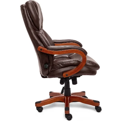 Big And Tall Executive Office Chair With Upgraded Wood Accents - Serta 6 Big And Tall Executive Office Chair With Upgraded Wood Accents - Serta - Image 4