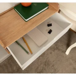 18" X 7" Kitt Floating Side Table Shelf White/Natural - Kate & Laurel All Things Decor -Smart Office Sets GUEST 3f56b9ef ac8b 4bc5 b3d4 005ce1d6f77f