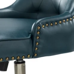 Busiris Height Adjustable Task Chair With Nailhead Trim | Karat Home-TURQUOISE 24 Busiris Height Adjustable Task Chair With Nailhead Trim | Karat Home-TURQUOISE -Smart Office Sets GUEST 3fa5c1a5 6f06 4896 8c18 2bb69521d346