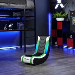 X Rocker Horizon RGB LED Audio Floor Rocker Gaming Chair Green/Black/White -Smart Office Sets GUEST 42871bf7 eb49 4e8e 9831 f95d1f29566c