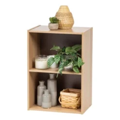 IRIS 2 Tier Wood Storage Shelf Brown/White -Smart Office Sets GUEST 438fe447 ba23 40e6 b8ef 529ad324c409