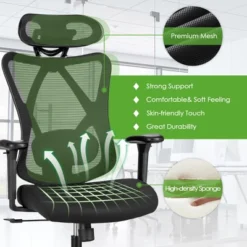 Costway Ergonomic High Back Mesh Office Chair W/ Adjustable Lumbar Support -Smart Office Sets GUEST 439c294a 31f2 430d 99a4 f9b01fc04613