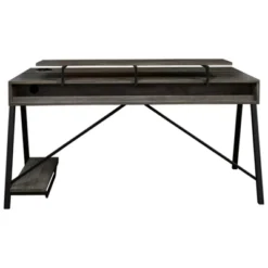 Barolli Gaming Desk Gunmetal - Signature Design By Ashley -Smart Office Sets GUEST 43ae623d f747 45b6 aeb5 5643a90a7918