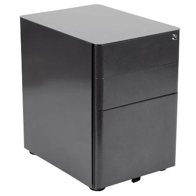 Flash Furniture Modern 3-Drawer Mobile Locking Filing Cabinet With Anti-Tilt Mechanism And Hanging Drawer For Legal & Letter Files 16 Flash Furniture Modern 3-Drawer Mobile Locking Filing Cabinet With Anti-Tilt Mechanism And Hanging Drawer For Legal & Letter Files - Image 14