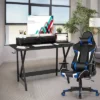 Tangkula Gaming Desk& Massage Gaming Chair Set Gamer Workstation With Headphone Hook -Smart Office Sets GUEST 44d50de3 718a 40d4 b4d8 8ed62b6febce
