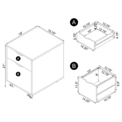 Noorvik 7 Drawer Writing Desk Set With 2 File Cabinets Dark Oak - Coaster -Smart Office Sets GUEST 4563ab22 a03a 4ddd b2e7 4050ab36fdbc