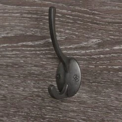 Afton 4 Hook Metal Frame Wall Shelf Woodgrain - RiverRidge Home -Smart Office Sets GUEST 45919ddd 165e 4a5a a659 1112d6063c70