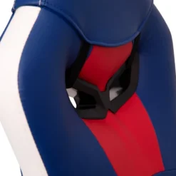 BlackArc High Back Gaming Chair With Red And Blue Faux Leather Upholstery, Adjustable Swivel Seat And Padded Flip-Up Arms -Smart Office Sets GUEST 460fe285 af69 4046 aa11 b35380a0b5a6