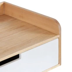 18" X 7" Kitt Floating Side Table Shelf White/Natural - Kate & Laurel All Things Decor -Smart Office Sets GUEST 46bc42cd aee5 4d85 b646 0ad1af6e28ee