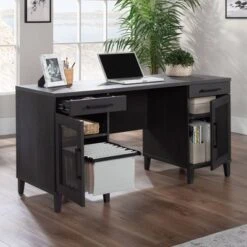 Sauder Tiffin Line Computer Desk Raven Oak -Smart Office Sets GUEST 46fed9bb 6d23 4409 8330 9dd7a019b92e