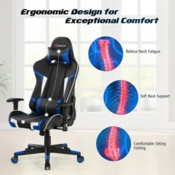 Costway X-Shaped Gaming Desk & Racing Style Massage Chair Set Home Office Black+White/Blue/Grey/Red -Smart Office Sets GUEST 4773d83d a492 4896 bace 14bfb3204862