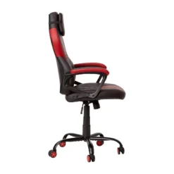 BlackArc High Back Gaming Chair With Red And Black Faux Leather Upholstery, Adjustable Swivel Seat And Padded Flip-Up Arms -Smart Office Sets GUEST 47bd88f2 666e 47eb ad31 47a0916dcd65
