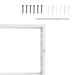 Floating Shelves- Open Cube Wall Shelf Set With Hidden Brackets, 3 Sizes To Display Décor, Photos, More- Hardware Included By Lavish Home (White) 13 Floating Shelves- Open Cube Wall Shelf Set With Hidden Brackets, 3 Sizes To Display Décor, Photos, More- Hardware Included By Lavish Home (White) -Smart Office Sets GUEST 482dfefd 9a76 4855 9200 0621b6b0dcd2