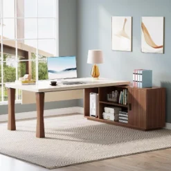 Tribesigns L-Shaped Computer Desk With Cabinet -Smart Office Sets GUEST 48b41350 64cb 4737 9ee7 e6921fe7224f