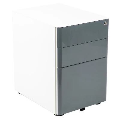 Flash Furniture Modern 3-Drawer Mobile Locking Filing Cabinet With Anti-Tilt Mechanism And Hanging Drawer For Legal & Letter Files 15 Flash Furniture Modern 3-Drawer Mobile Locking Filing Cabinet With Anti-Tilt Mechanism And Hanging Drawer For Legal & Letter Files - Image 13
