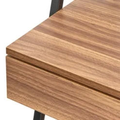 3pc Denton Ladder Desk And Shelf Walnut/Black - Buylateral -Smart Office Sets GUEST 495422f2 14c5 454e ae48 251ff3b609d3