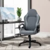 Vinsetto Ergonomic Home Office Chair High Back Task Computer Desk Chair With Padded Armrests, Linen Fabric, Swivel Wheels, And Adjustable Height, Gray -Smart Office Sets GUEST 49cf7113 503a 4ed4 94c8 bac6bf235889