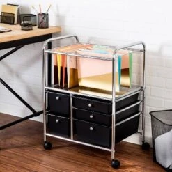 Honey-Can-Do 5 Drawer Rolling File Cart Black -Smart Office Sets GUEST 4a5e7b60 f0da 4f20 b6e5 7e89427a7637