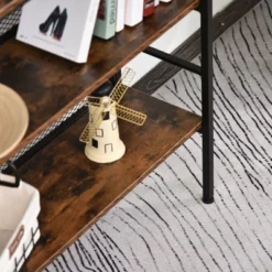 HomCom 3-Tier Industrial Style Storage Metal Wooden Shelf -Smart Office Sets GUEST 4a6fc153 5ec5 4ea5 933c 7bb3658a9a73