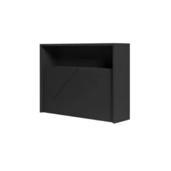 Slim Small Wall Mounted Secretary Desk Black - Nexera