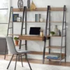 3pc Denton Ladder Desk And Shelf Walnut/Black - Buylateral -Smart Office Sets GUEST 4b6f4325 ba09 4e99 9853 19050a76ff99