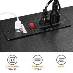 Yaheetech 3-Drawer Vintage File Cabinet With Socket And USB Charging Port Black/Rustic Brown -Smart Office Sets GUEST 4ce0925a 7a65 45ae aad5 85194b20c27e