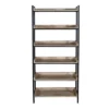 75" Yuka Rustic Etagere/Bookcase With 5 Shelves Natural Finish - Treasure Trove Accents