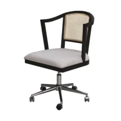 Archie Two Toned Cane Office Chair Black With Natural Cane - Abbyson Living -Smart Office Sets GUEST 4dfc1f55 b7c7 4544 8398 a7477bd0f85b