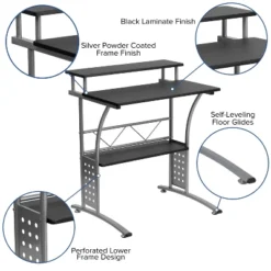 Flash Furniture Work From Home Kit - Black Computer Desk, Ergonomic Mesh Office Chair And Locking Mobile Filing Cabinet With Side Handles -Smart Office Sets GUEST 4e6493de c2df 4cb1 a794 17890c6819b1