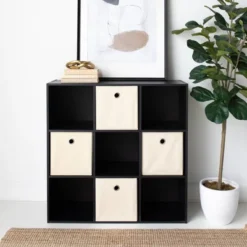35.43" Langdrew 9 Cube Organizer Black - Signature Design By Ashley -Smart Office Sets GUEST 4f515bc4 e8ea 4271 a80f e4cae0a9cae9