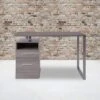 Emma And Oliver Desk With Two Drawers And Metal Frame -Smart Office Sets GUEST 5082f6a3 1a5d 4fa2 8b82 89b5a7c83094