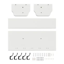25" X 9" Entryway Floating Utility Wall Shelf With Hooks White - Danya B. 29 25" X 9" Entryway Floating Utility Wall Shelf With Hooks White - Danya B. -Smart Office Sets GUEST 50ebdc8c 044e 4982 b50b ccb3af02c242