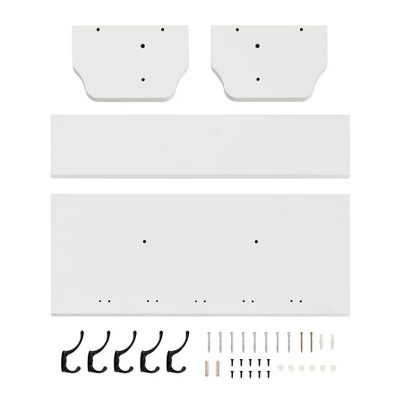 25" X 9" Entryway Floating Utility Wall Shelf With Hooks White - Danya B. 16 25" X 9" Entryway Floating Utility Wall Shelf With Hooks White - Danya B. - Image 14