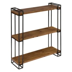 30" X 26" Lintz Wood And Metal Floating Wall Shelves - Kate And Laurel All Things Decor -Smart Office Sets GUEST 5147ca5e b67f 4178 9660 41377bc2df91
