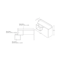 Quave Writing Desk Walnut - MiBasics -Smart Office Sets GUEST 514de0c5 6829 480e bf65 c7bea1127acb