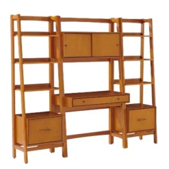 3pc Landon Desk And Bookcases Set Acorn - Crosley -Smart Office Sets GUEST 5239f85b 9d9c 4117 92cf 112fdb1aee55