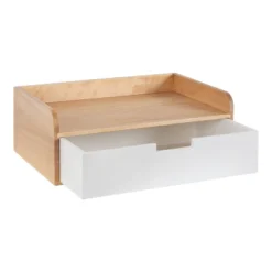 18" X 7" Kitt Floating Side Table Shelf White/Natural - Kate & Laurel All Things Decor -Smart Office Sets GUEST 526ccc04 9602 4156 a50b 4a1b0c1db283
