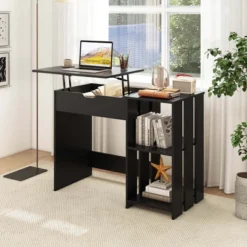 Costway Lift Top Computer Desk Standing Desk With Hidden Compartments & Storage Shelves -Smart Office Sets GUEST 527363d8 fad9 44fc 9d11 720ccc836a0a