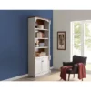 94" Durham 4 Shelf Bookcase With Lower Doors White - Martin Furniture