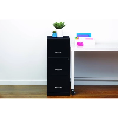 Hirsh Industries Space Solutions File Cabinet 3 Drawer - Black 6 Hirsh Industries Space Solutions File Cabinet 3 Drawer - Black - Image 4