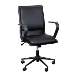 Merrick Lane Mid-Back Home Office Chair With Armrests, Height Adjustable Swivel Seat And Five Star Base -Smart Office Sets GUEST 55174d8a 24c9 4557 8bfc 9c2d1f3b7f48
