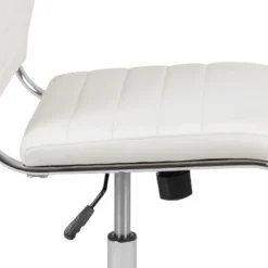 Merrick Lane Ergonomic Swivel Office Chair Ribbed Back And Seat Mid-Back Armless Computer Desk Chair With Metal Base -Smart Office Sets GUEST 55213e80 bd1f 4e90 83a9 82c68f01f0c6
