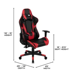 BlackArc Bravo Red Gaming Desk & Chair Set: High Back Gaming Chair With Lumbar Support & Adjustable Arms; Desk With Cupholder/Headphone Hook -Smart Office Sets GUEST 56257d65 3b98 4e0b b687 42199fa85202 1
