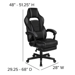 Flash Furniture Gaming Desk With Cup Holder/Headphone Hook/Monitor Stand & Reclining Back/Arms Gaming Chair With Footrest -Smart Office Sets GUEST 575510b0 5eb1 449b 809d a2cf50fdfbe6