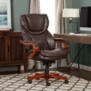 Big And Tall Executive Office Chair With Upgraded Wood Accents - Serta -Smart Office Sets GUEST 5825fc4d 602d 4bd1 8514 acbe27177181