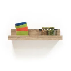 24" X 5" Decorative Shelf Wall Mounted With Front Edge White Oak - Inplace -Smart Office Sets GUEST 5a0ed3b8 9b71 4683 ba02 32661fbd27c3