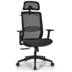 Tangkula High Back Mesh Office Chair Ergonomic Executive Chair Swivel Computer Task Chair W/ Headrest Black/ Gray -Smart Office Sets GUEST 5a7c2c0b 27df 462e 9e8d 66820db196ad