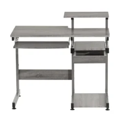 Complete Computer Workstation Desk Gray - Techni Mobili -Smart Office Sets GUEST 5d6c2bde a616 4b0f a757 093aca7490ee