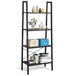 Tangkula 4-Tier Ladder Bookshelf Display Ladder Rack Free-Standing Plant -Smart Office Sets GUEST 5dcdef9a 49e9 47ee a633 baa62572e59a