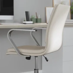 Merrick Lane Mid-Back Home Office Chair With Armrests, Height Adjustable Swivel Seat And Five Star Base -Smart Office Sets GUEST 5ea54c5b 48e9 4ebc b750 24553523b69f